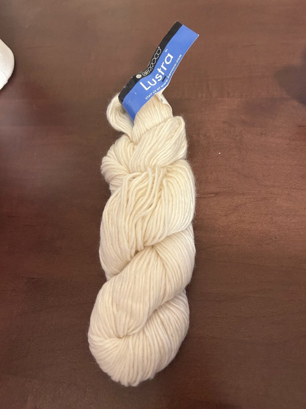 Berroco LUSTRA Yarn WHITE #3101 Wool/Tercel 3.5oz/ 197yds ea. - Made in Peru